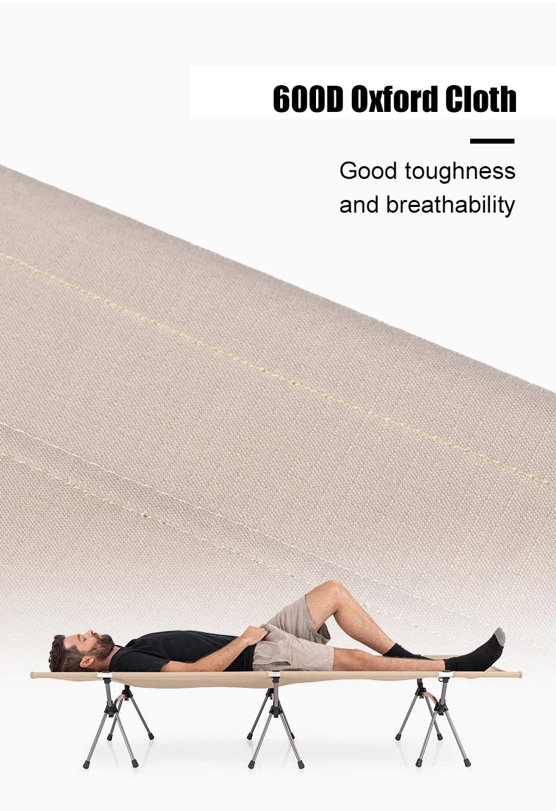 WESTTUNE Portable Folding Camping Cot – Ultralight Aluminum Sleeping Bed for Outdoor Travel